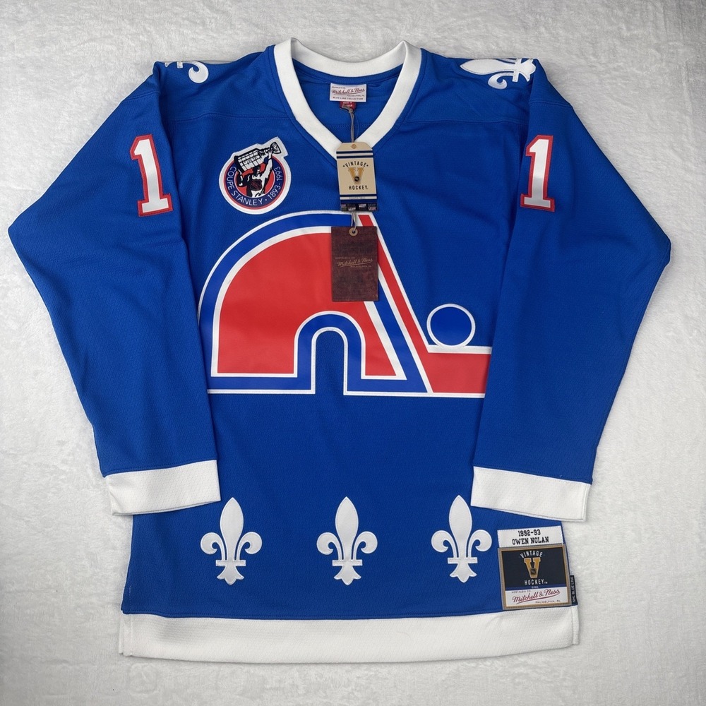 Mitchell & Ness Quebec Nordiques Owen Nolan 1992-93 Jersey Men's Size Small New!